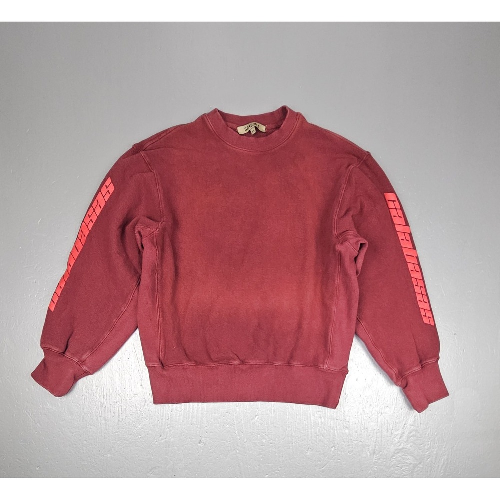 Yeezy Kanye‎ West Season 4 Calabasas Sweatshirt Mens XS Crewneck Scorpio Maroon